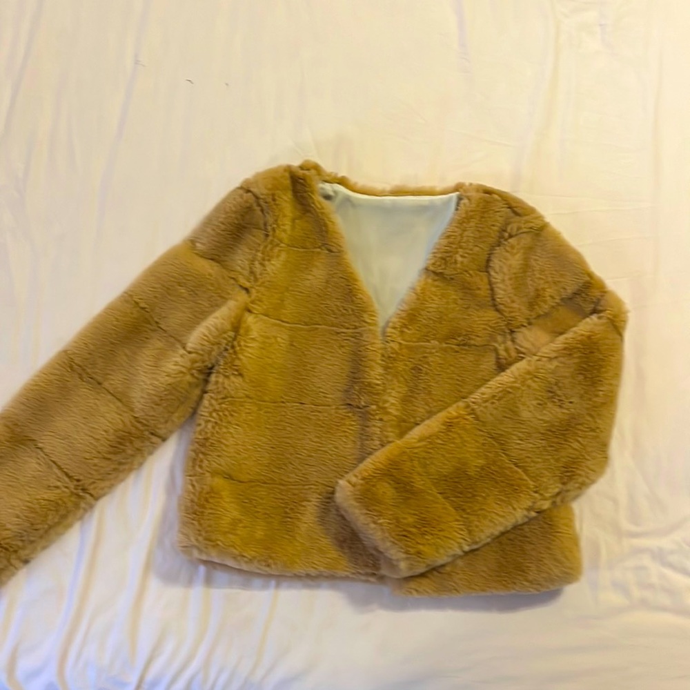 Tan Faux Fur Jacket